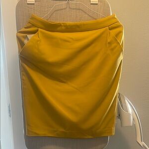 Express Yellow Pencil Skirt